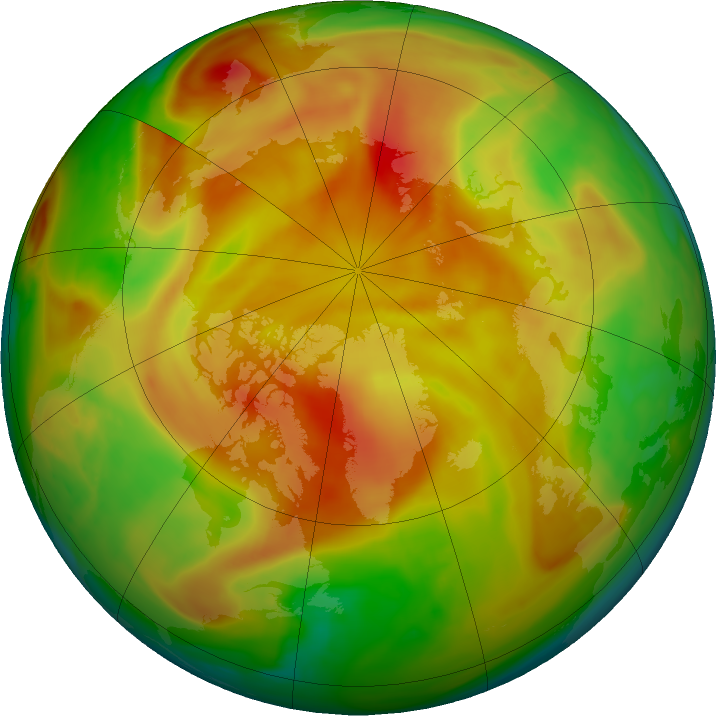 Arctic ozone map for 29 April 2018